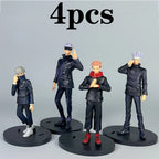 Jujutsu Kaisen 4-Piece Figure Set | Gojo, Itadori & More Seated Collectible Figures