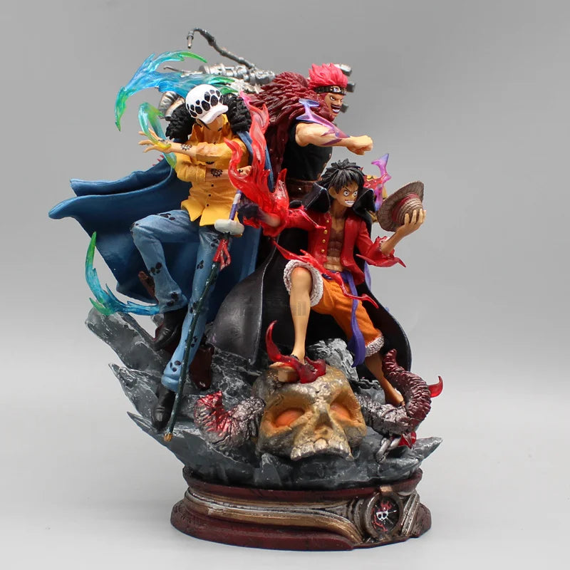 One Piece Three Captains Figure (22cm) | Luffy, Law & Kid PVC Collectible Statue