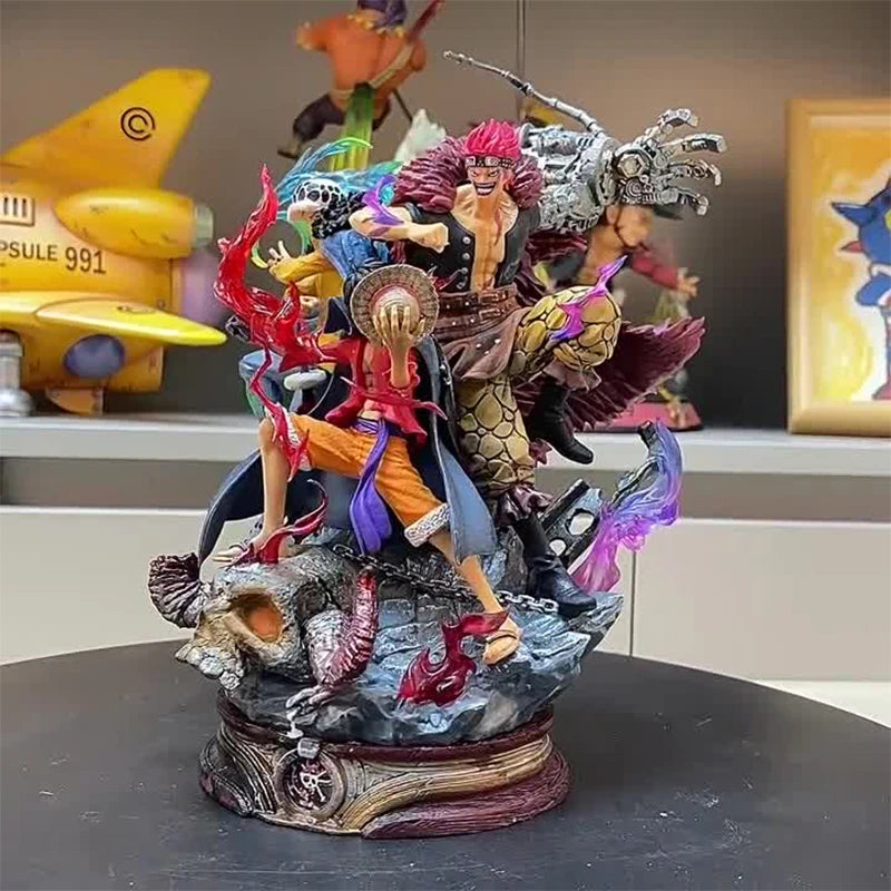 One Piece Three Captains Figure (22cm) | Luffy, Law & Kid PVC Collectible Statue