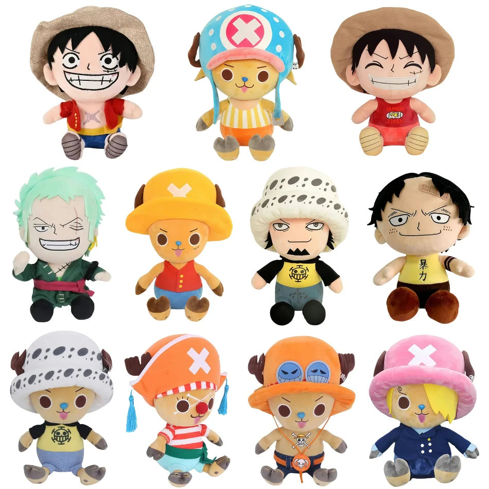 One Piece Plush Toys 25cm – Luffy, Chopper, Zoro, Ace, Law & More