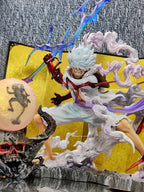 One Piece Gear 5 Luffy Premium Figure (28cm) | Sun God Nika Statue with Light Ball Effect