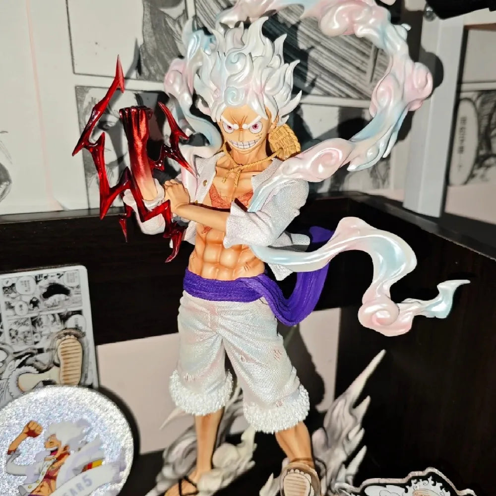 One Piece Gear 5 Luffy Figure (25cm) | Sun God Nika PVC Collectible Statue