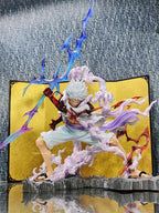 One Piece Gear 5 Luffy Premium Figure (28cm) | Sun God Nika Statue with Light Ball Effect