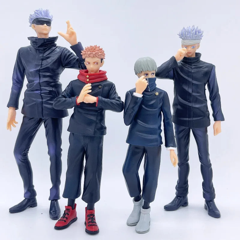 Jujutsu Kaisen 4-Piece Figure Set | Gojo, Itadori & More Seated Collectible Figures
