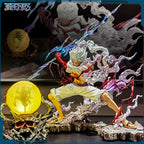 One Piece Gear 5 Luffy Premium Figure (28cm) | Sun God Nika Statue with Light Ball Effect