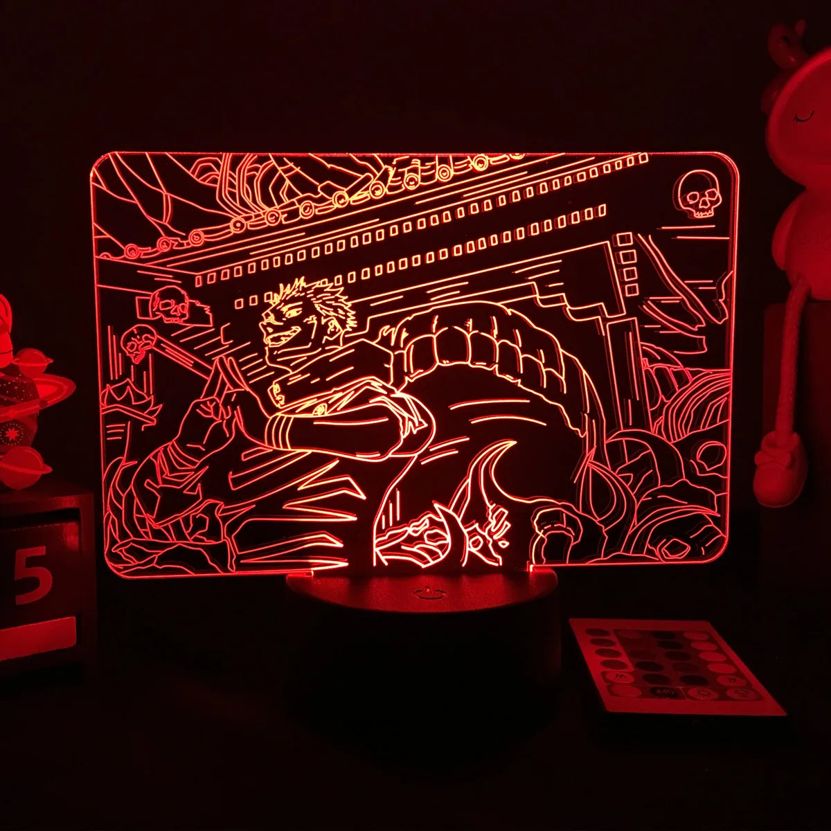 Jujutsu Kaisen LED Acrylic Stand Light | Gojo, Sukuna & Megumi Anime Room Lamp