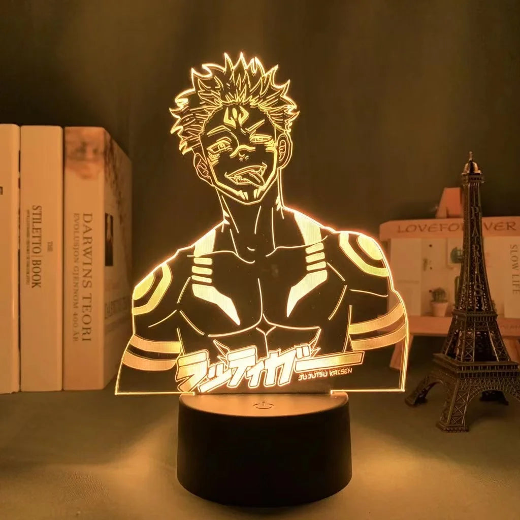 Jujutsu Kaisen LED Acrylic Stand Light | Gojo, Sukuna & Megumi Anime Room Lamp