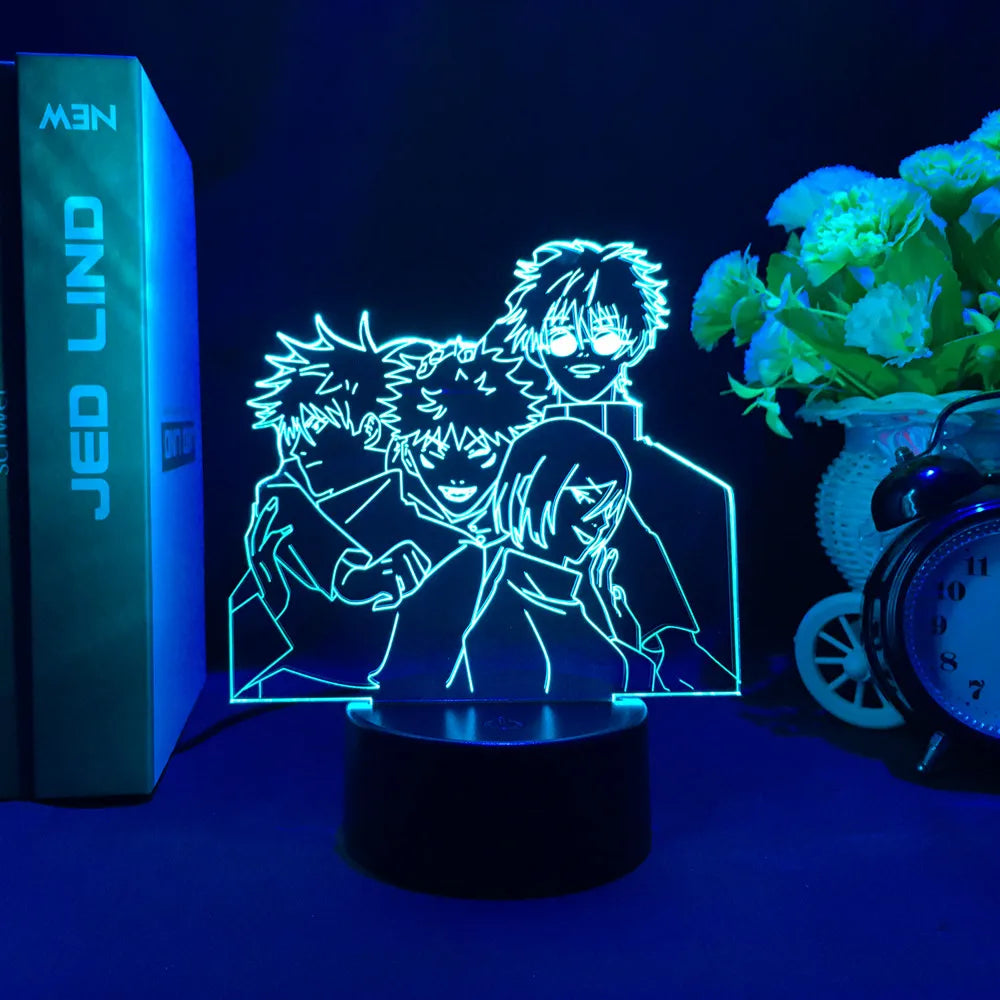 Jujutsu Kaisen LED Acrylic Stand Light | Gojo, Sukuna & Megumi Anime Room Lamp